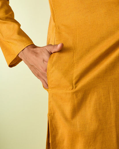 Diwas Men Mustard Bliss Kurta Pajama