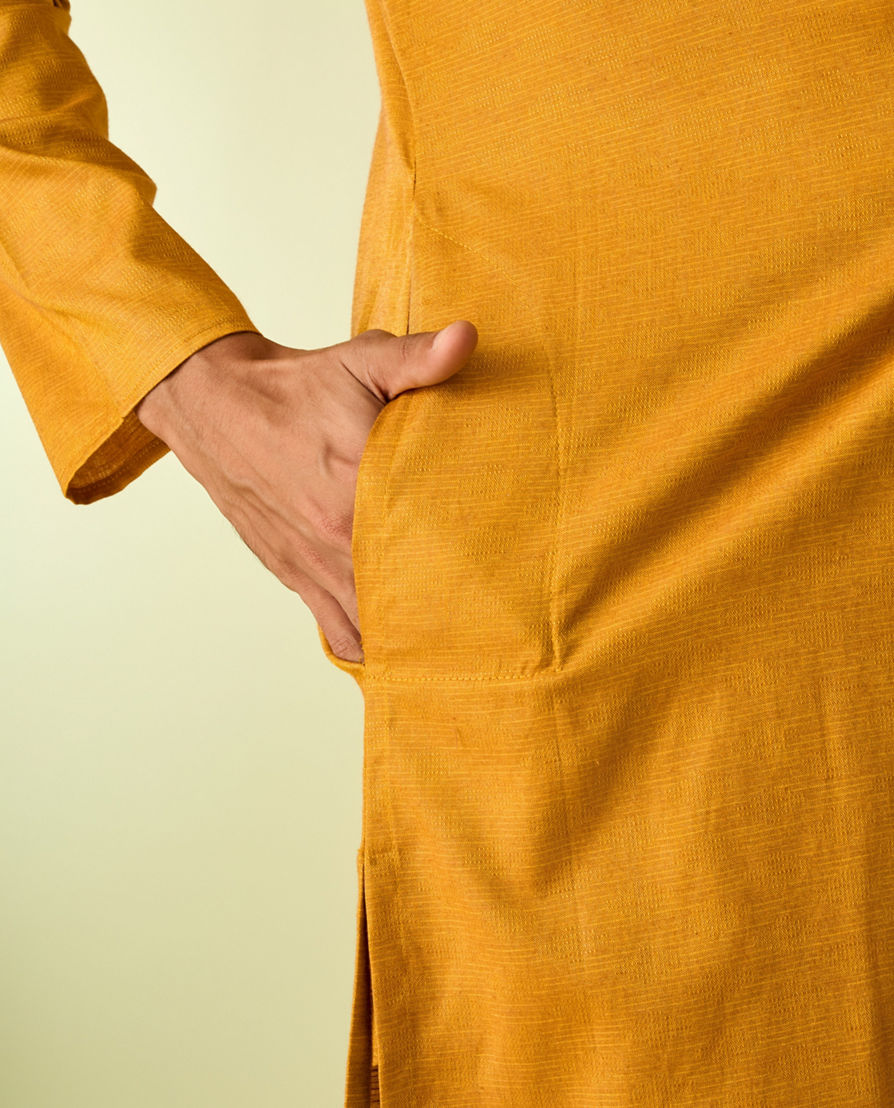 Diwas Men Mustard Bliss Kurta Pajama