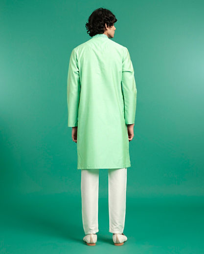 Diwas Men Emerald Green Festive Kurta Pajama