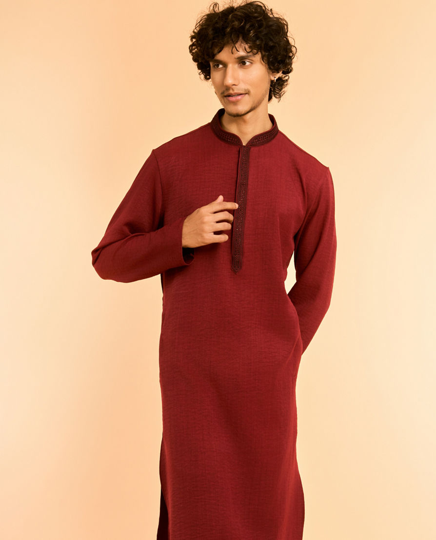 Diwas Men Maroon Magnificence Kurta Pajama