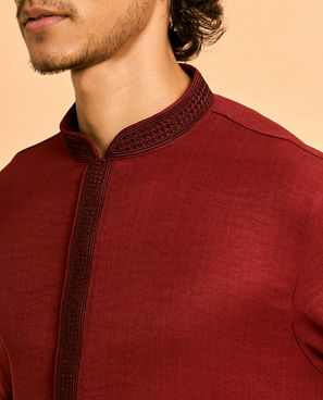 Diwas Men Maroon Magnificence Kurta Pajama