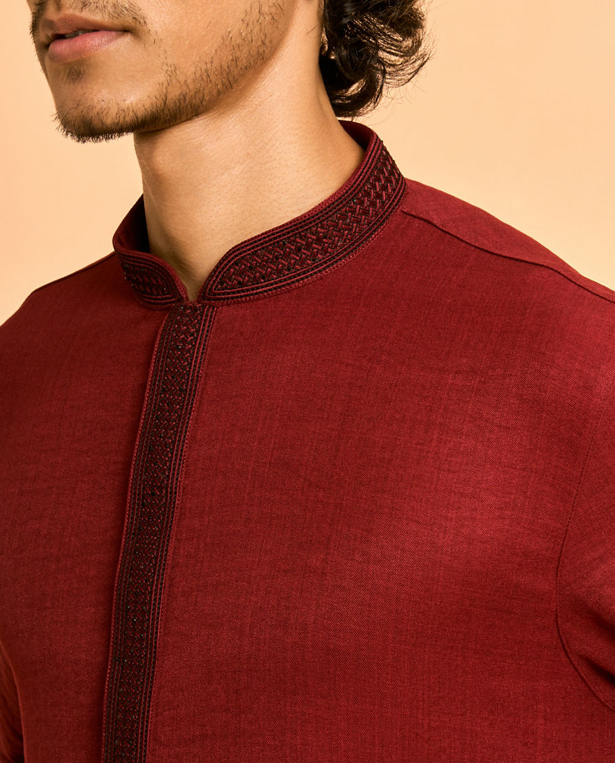 Diwas Men Maroon Magnificence Kurta Pajama