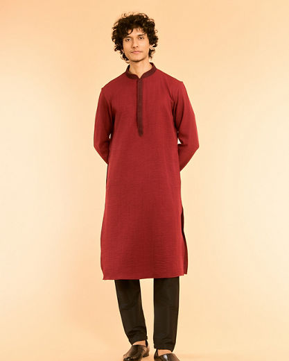 Diwas Men Maroon Magnificence Kurta Pajama