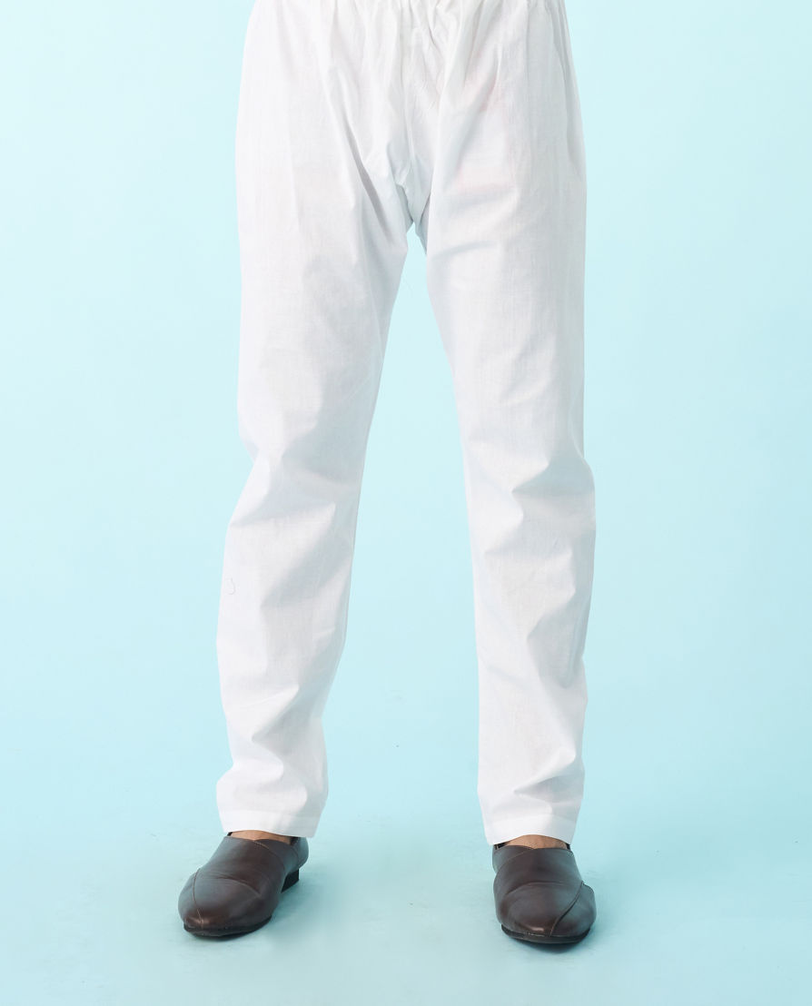 Diwas Men Vibrant Coral Cotton Kurta Pajama