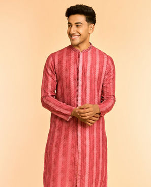 Diwas Men Regal Red Viscose Kurta Pajama