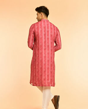 Diwas Men Regal Red Viscose Kurta Pajama