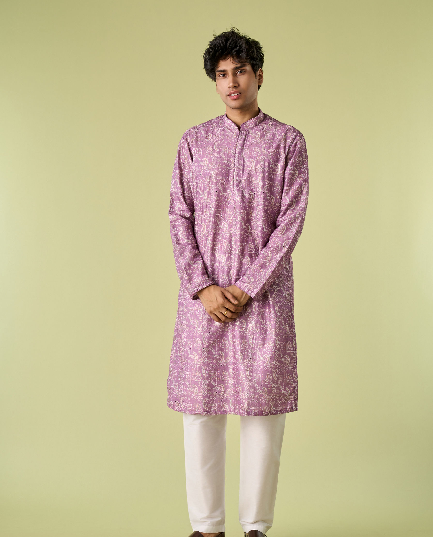 Diwas Men Lilac Elegance Kurta Pajama