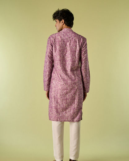 Diwas Men Lilac Elegance Kurta Pajama