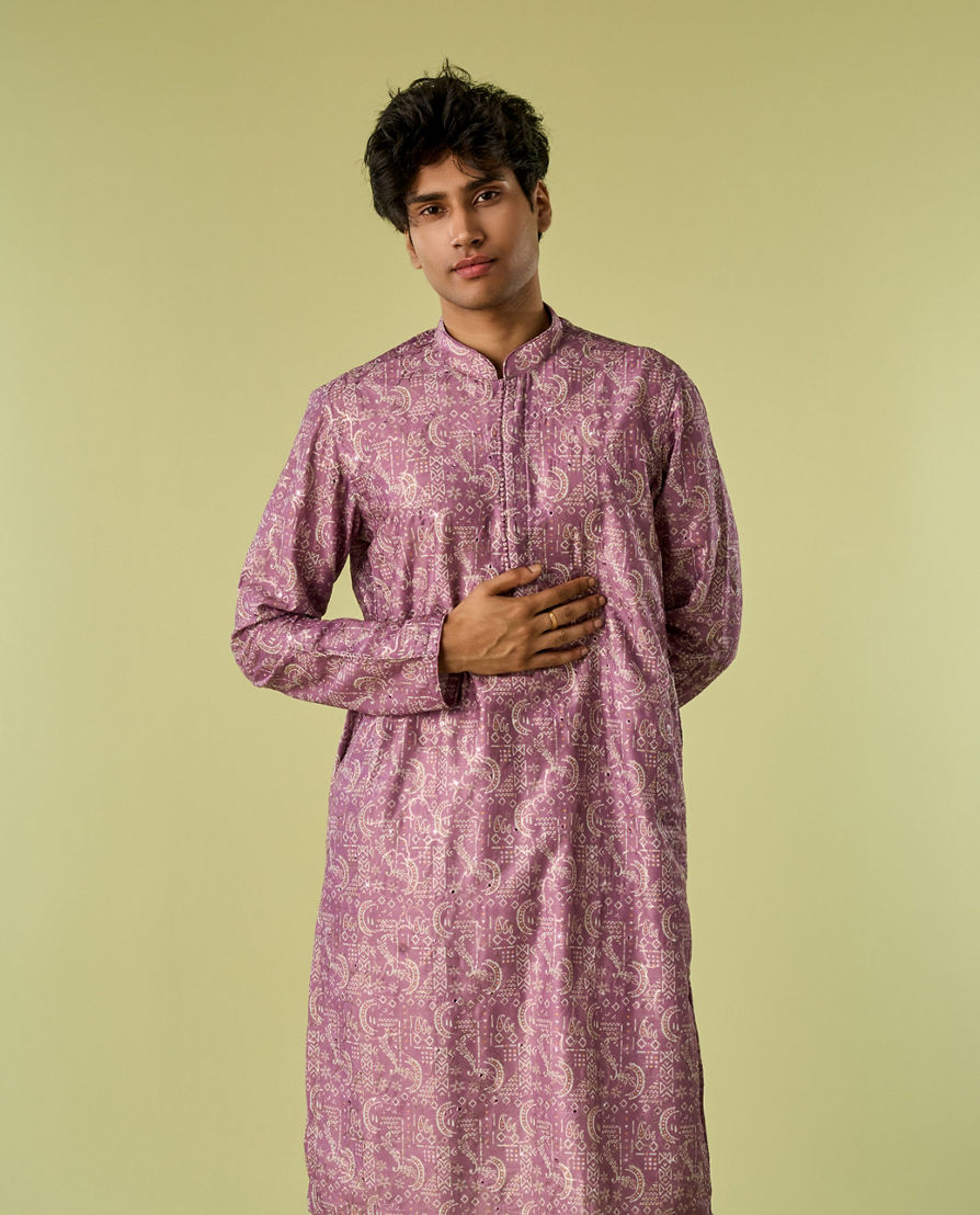 Diwas Men Lilac Elegance Kurta Pajama
