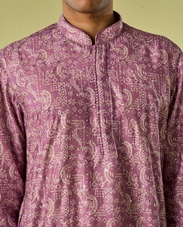 Diwas Men Lilac Elegance Kurta Pajama