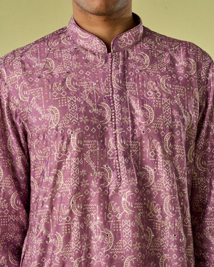 Diwas Men Lilac Elegance Kurta Pajama
