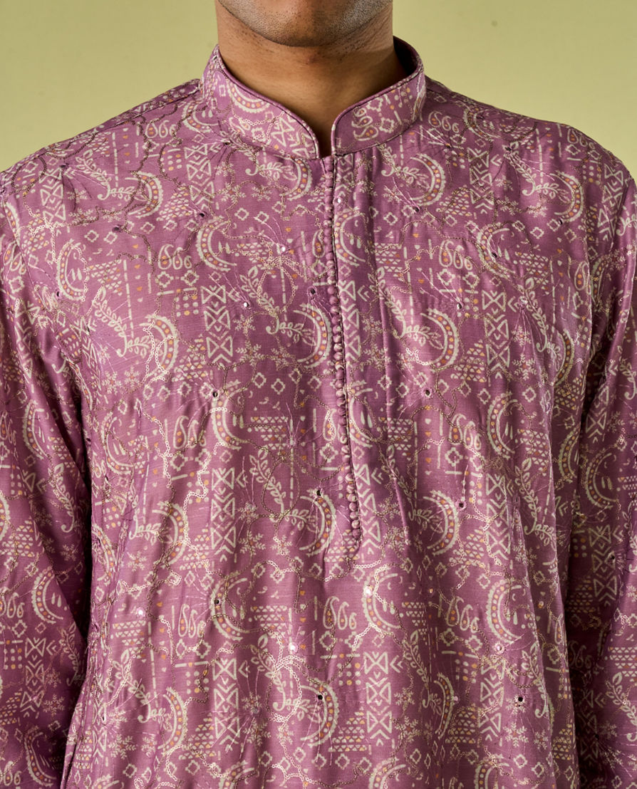Diwas Men Lilac Elegance Kurta Pajama