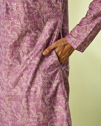 Diwas Men Lilac Elegance Kurta Pajama