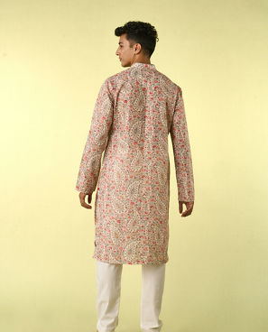 Diwas Men Elegant Cream Kurta Pajama Set