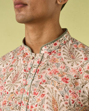 Diwas Men Elegant Cream Kurta Pajama Set