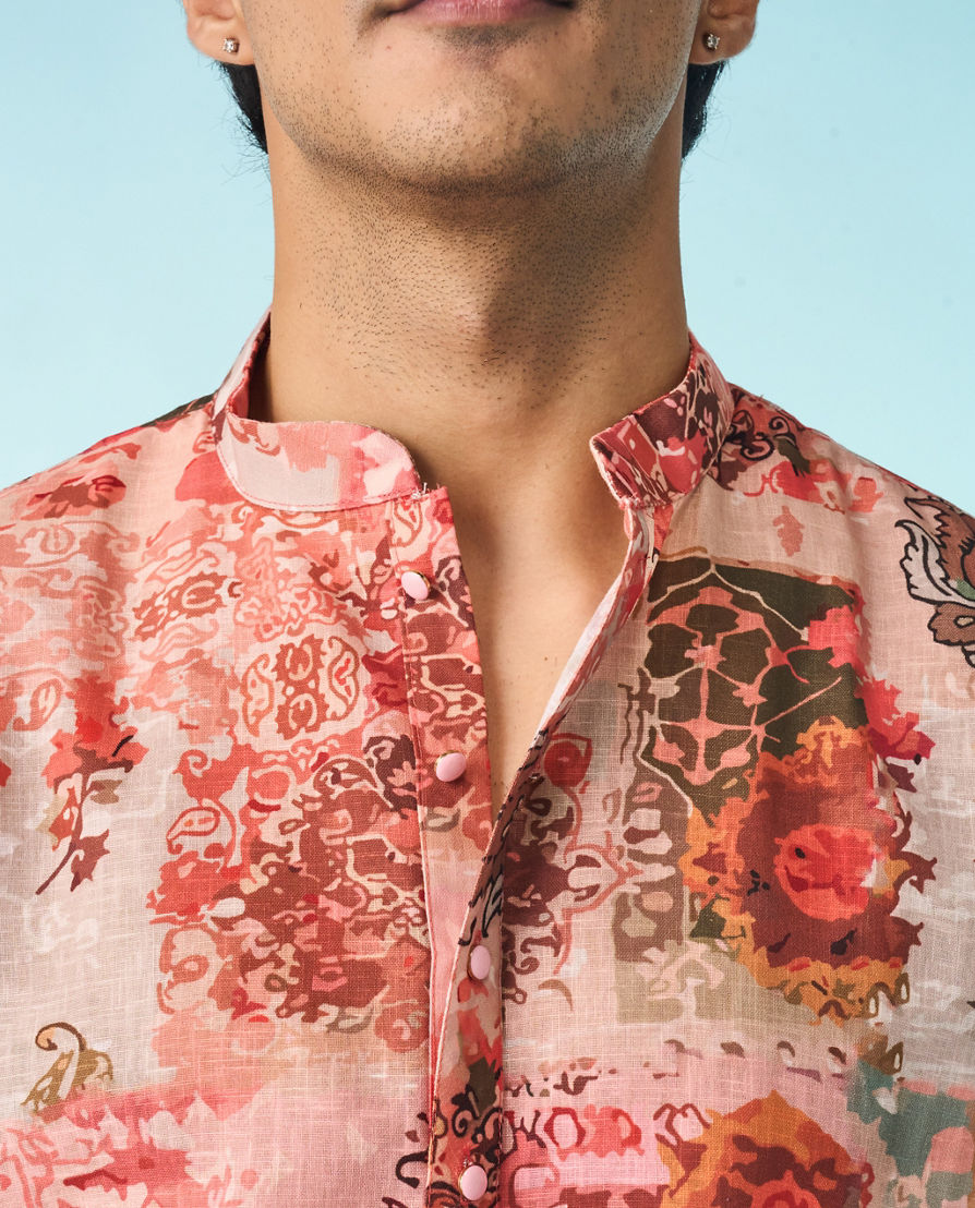 Diwas Men Peach Serenity Kurta Pajama