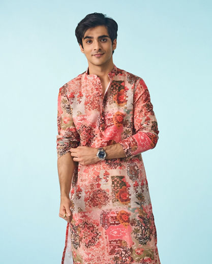 Diwas Men Peach Serenity Kurta Pajama