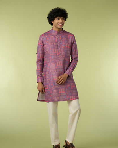 Diwas Men Sublime Lilac Kurta Pajama