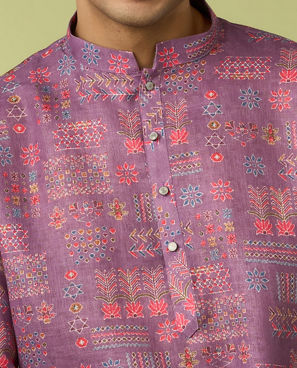 Diwas Men Sublime Lilac Kurta Pajama