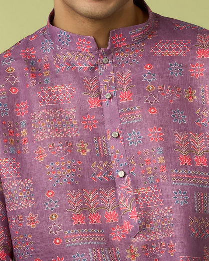 Diwas Men Sublime Lilac Kurta Pajama