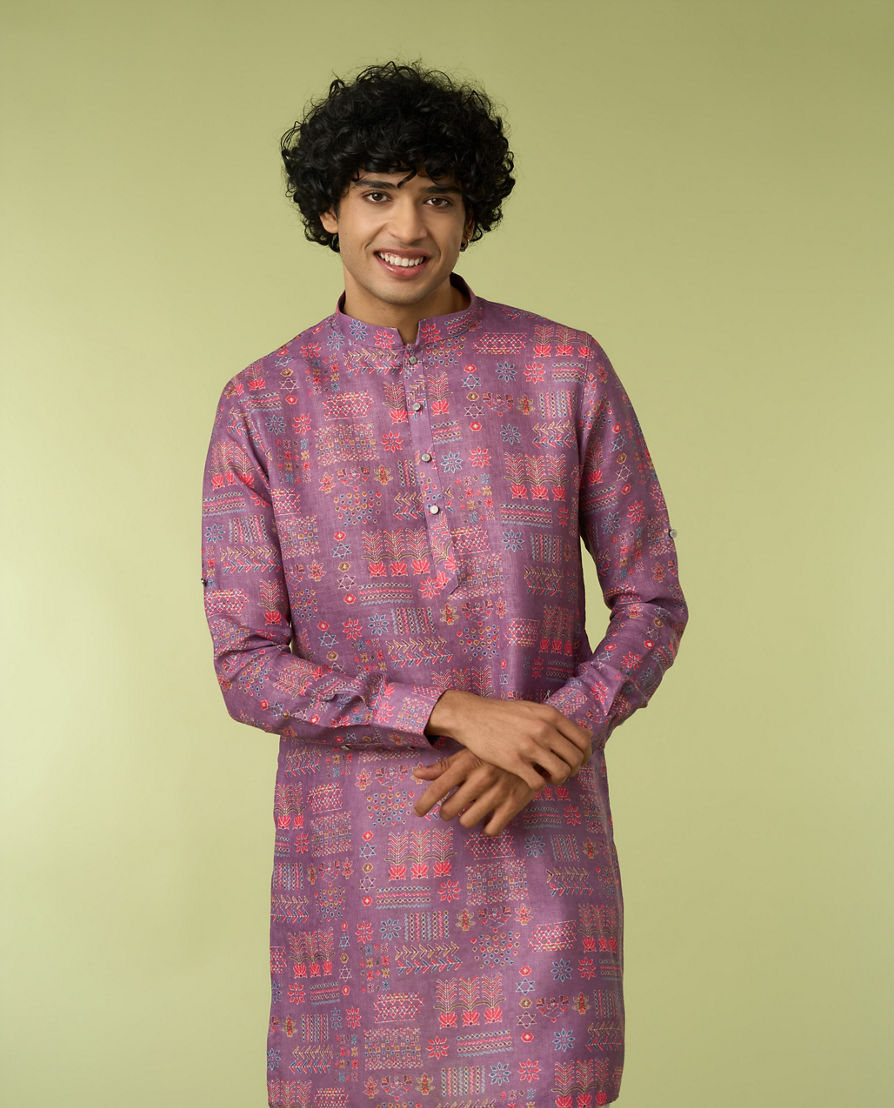 Diwas Men Sublime Lilac Kurta Pajama