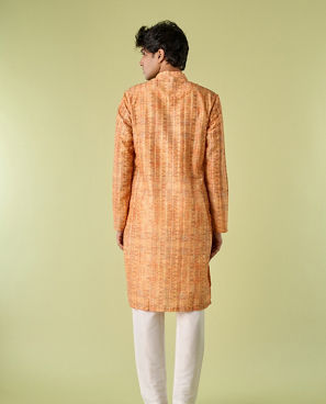 Diwas Men Mustard Glow Kurta Pajama Set