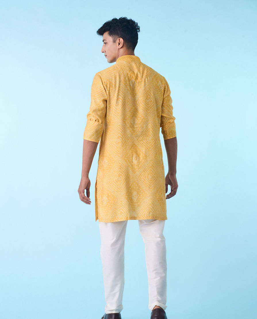 Diwas Men Sun Kissed Yellow Elegance Kurta Pajama