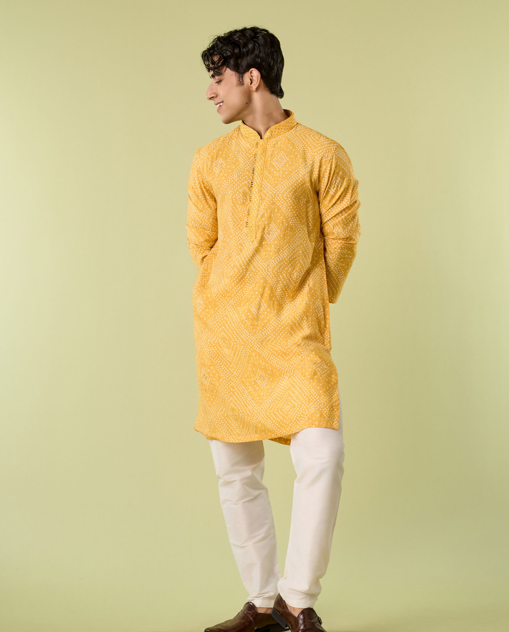 Diwas Men Sun Kissed Yellow Elegance Kurta Pajama