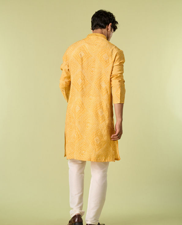 Diwas Men Sun Kissed Yellow Elegance Kurta Pajama