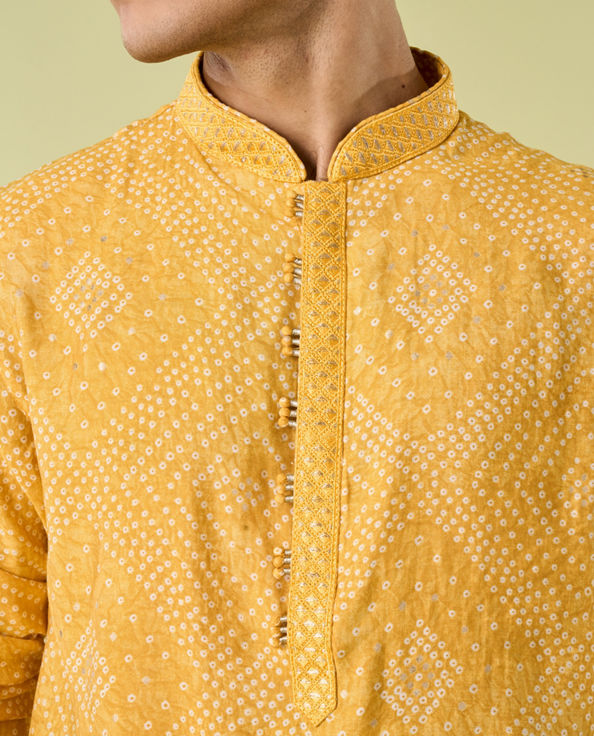 Diwas Men Sun Kissed Yellow Elegance Kurta Pajama