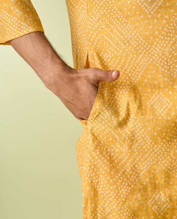 Diwas Men Sun Kissed Yellow Elegance Kurta Pajama