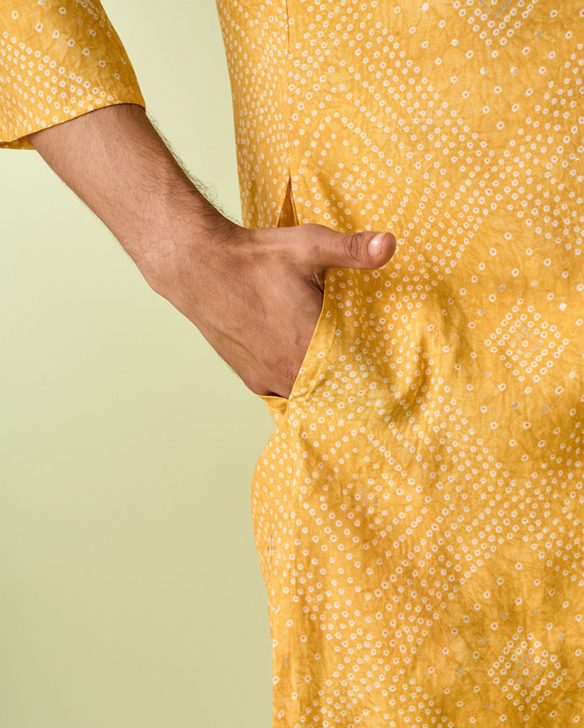 Diwas Men Sun Kissed Yellow Elegance Kurta Pajama