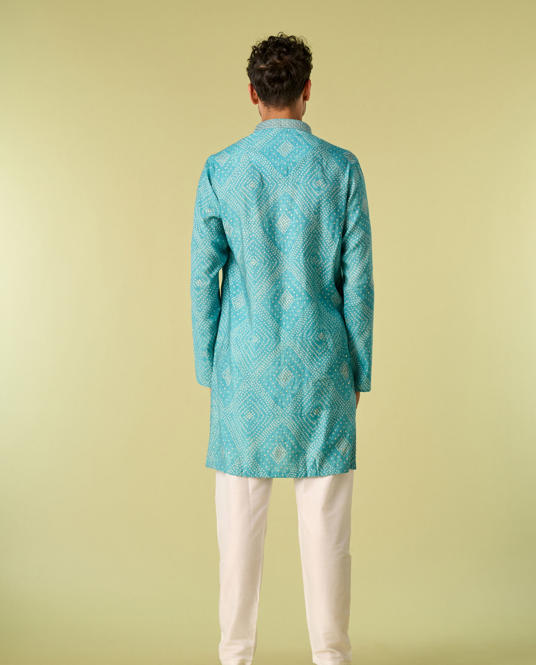 Diwas Men Turquoise Blue Aura Kurta Pajama