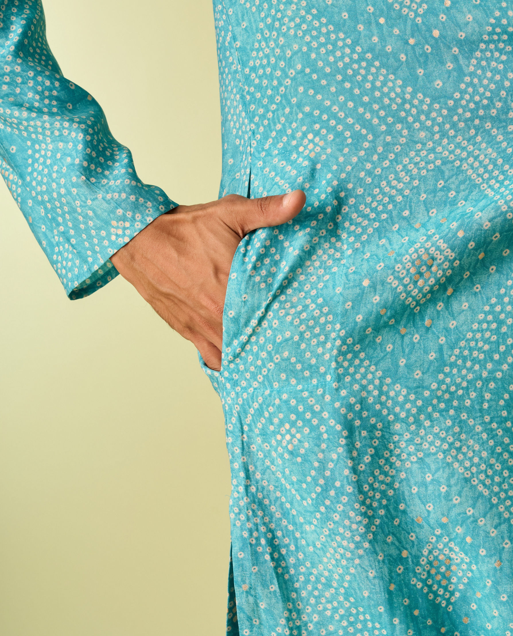 Diwas Men Turquoise Blue Aura Kurta Pajama