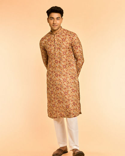 Diwas Men Mustard Mystique Kurta Pajama