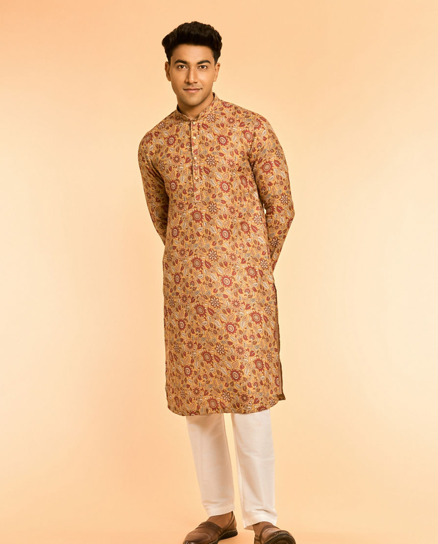 Diwas Men Mustard Mystique Kurta Pajama