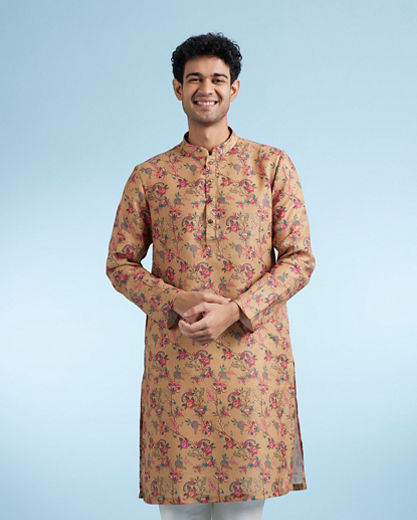 Diwas Men Mehndi Green Radiance Kurta Pajama