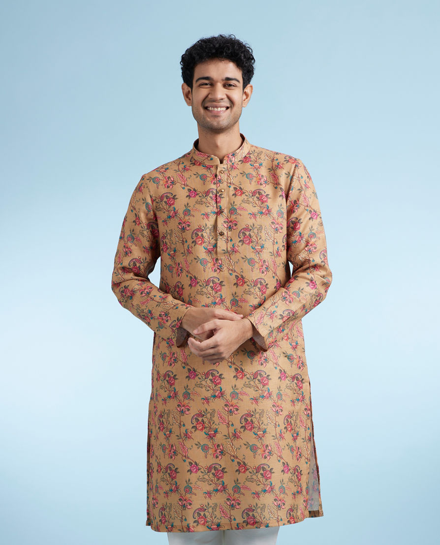 Diwas Men Mehndi Green Radiance Kurta Pajama