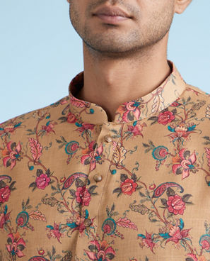 Diwas Men Mehndi Green Radiance Kurta Pajama