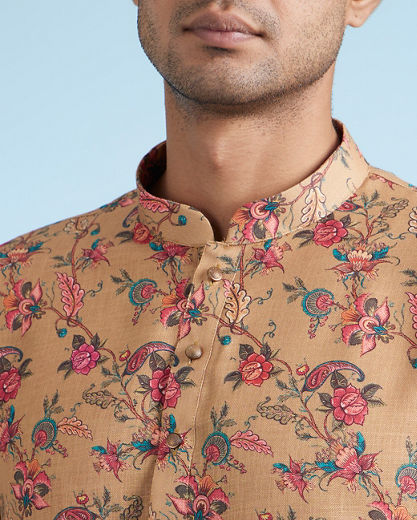 Diwas Men Mehndi Green Radiance Kurta Pajama