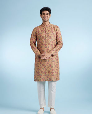 Diwas Men Mehndi Green Radiance Kurta Pajama