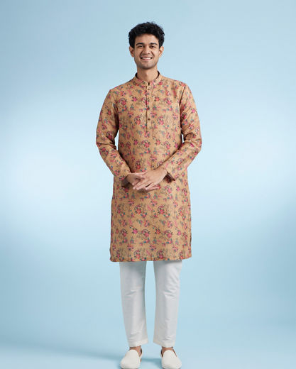 Diwas Men Mehndi Green Radiance Kurta Pajama
