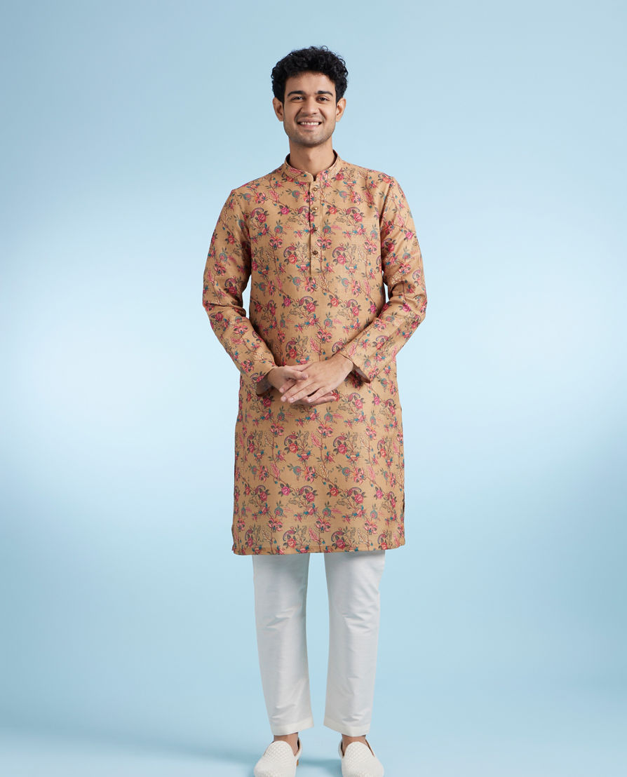 Diwas Men Mehndi Green Radiance Kurta Pajama