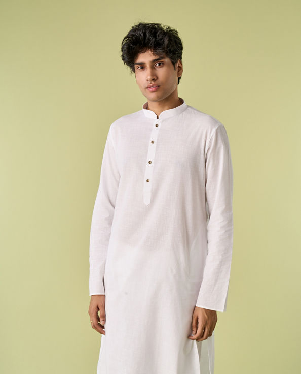 Diwas Men Classic White Kurta Pajama Set