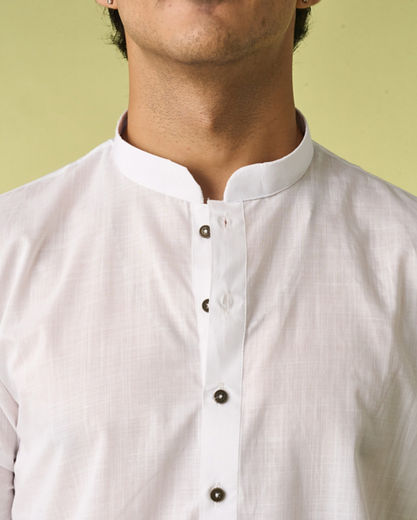 Diwas Men Classic White Kurta Pajama Set