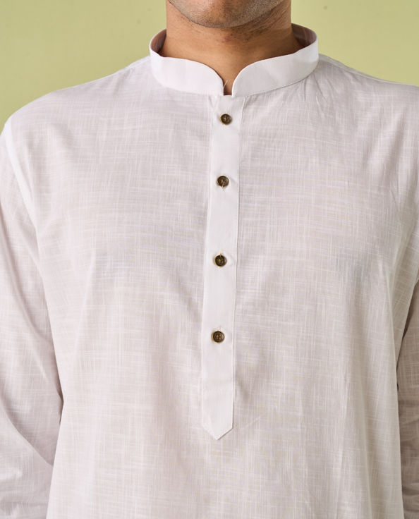 Diwas Men Classic White Kurta Pajama Set