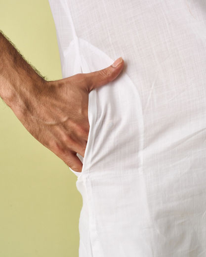 Diwas Men Classic White Kurta Pajama Set