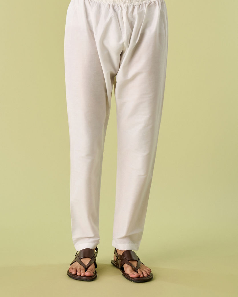 Diwas Men Classic White Kurta Pajama Set