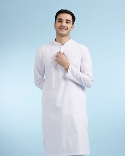Diwas Men Ethereal White Ensemble Kurta Pajama