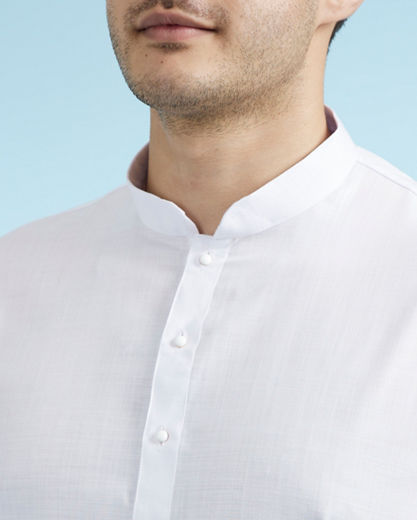 Diwas Men Ethereal White Ensemble Kurta Pajama
